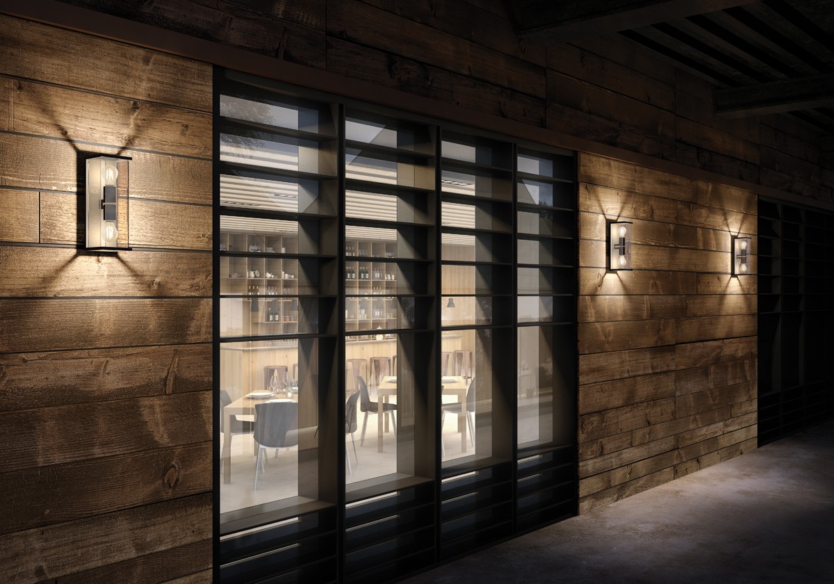 VK Lighting VK/02127/AN Επιτοίχιο Φαναράκι Εξωτερικού Χώρου E27 σε Μαύρο Χρώμα